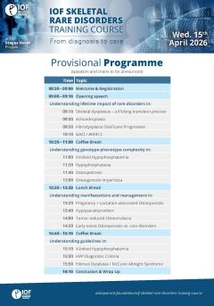 IOF Skeletal Rare Disorders Training Course - Prague